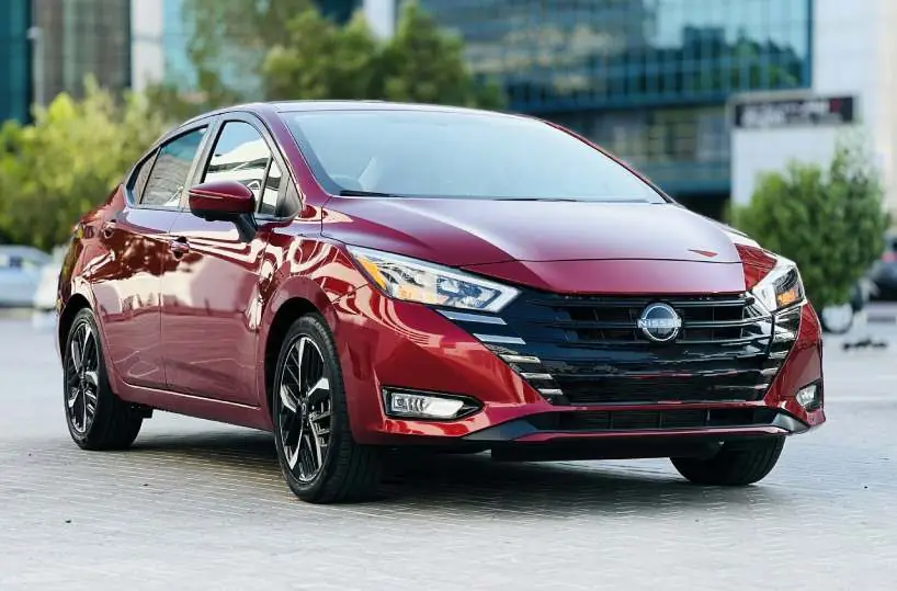 Rent Nissan Sunny in Dubai - front view