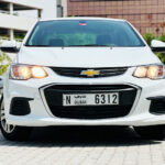 Rent Chevrolet Aveo in Dubai front