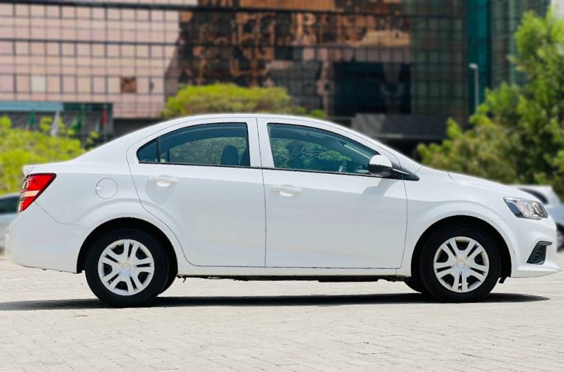 Rent Chevrolet Aveo in Dubai side another view