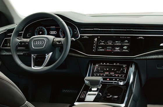 Audi Q8 rental cars UAE interior