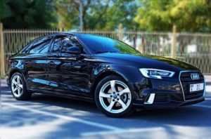 Audi A3 rent a car Dubai black