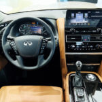 Rent Infiniti QX80 in Dubai Interior front