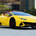 Rent Lamborghini Huracan Convertible in Dubai front side
