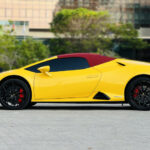 Rent Lamborghini Huracan Evo Spyder Convertible in Dubai another sideview