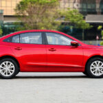 Rent MG 5 Red 2023 in Dubai sideview