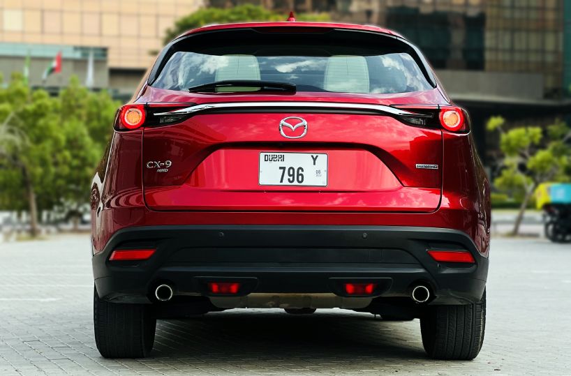 Rent a Mazda CX-9 in Dubai backside