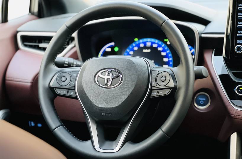 Rent a Toyota Corolla Cross in Dubai Steering