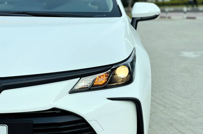 Rent a Toyota Corolla in Dubai front head light