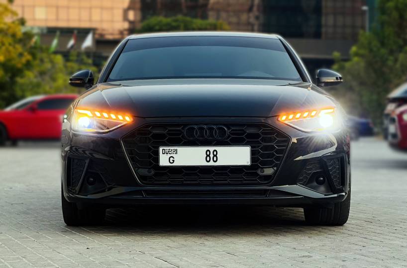 Rent Audi A4 in Dubai front side