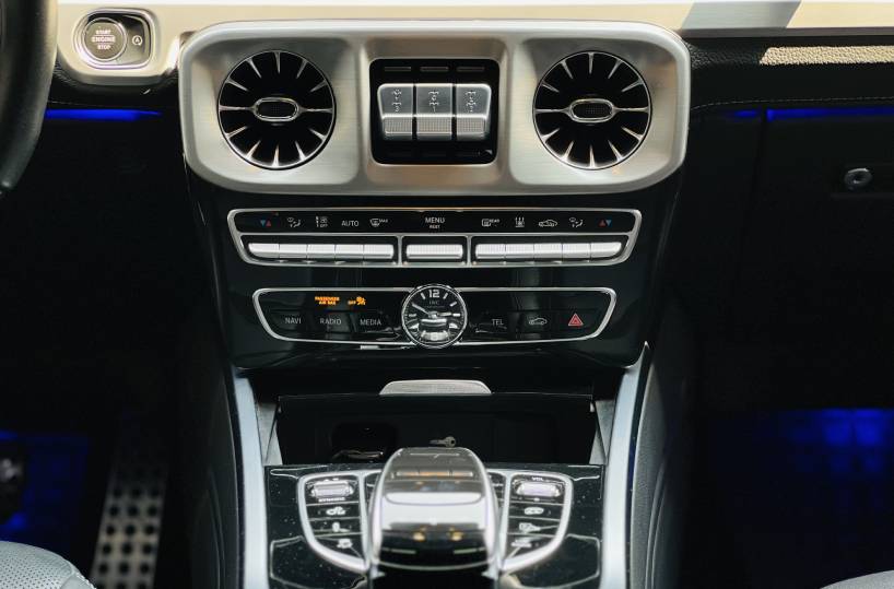 Rent Mercedes Benz AMG G800 Brabus in Dubai Interior front controller