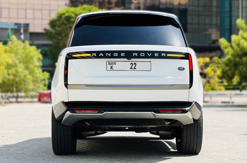 Rent Range Rover Vogue in Dubai backside