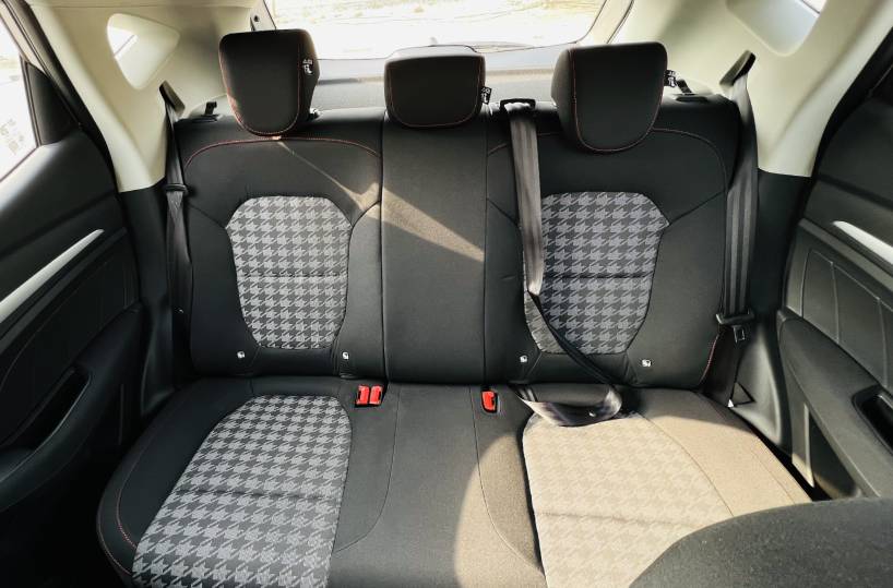 Rent MG ZS 2023 in Dubai back seat