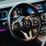 Rent Mercedes E class 350 in Dubai stearing