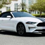 Rent a Ford Mustang in Dubai UAE front view