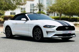 Rent a Ford Mustang in Dubai UAE front view