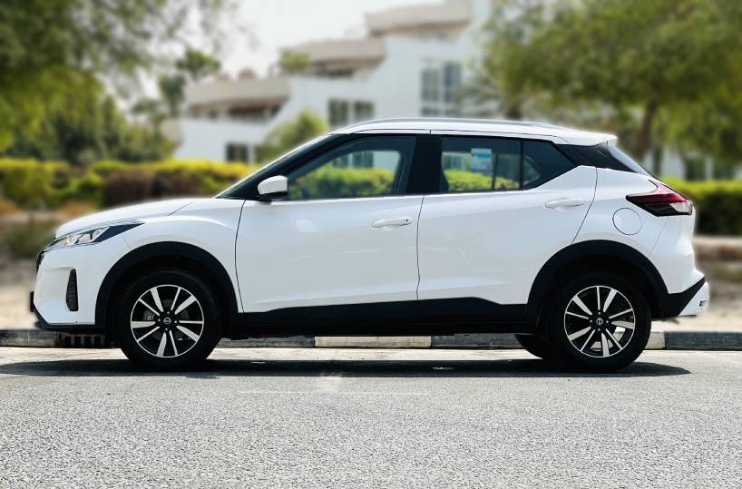 Rent a Nissan Kicks in Dubai UAE another sideview