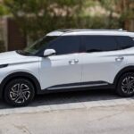 Rent Kia Carens Side View in Dubai UAE