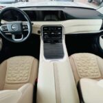 Rent Nissan Patrol 2026 in Dubai from Amex Car Rental Interiror Front Seat View Closeup